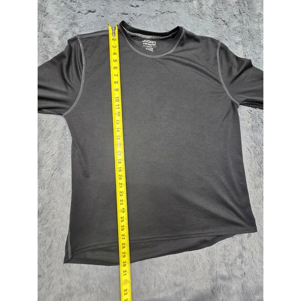 Jockey Smart Thermals Mens XL Charcoal Gray Long Sleeve Base Layer Top 123187